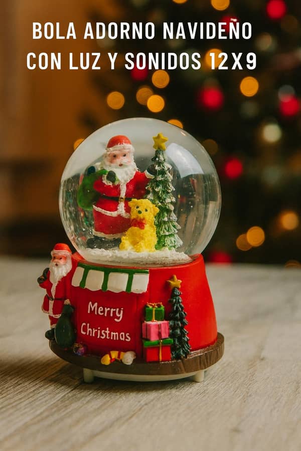 Bola Adorno Navideño con luces y sonidos